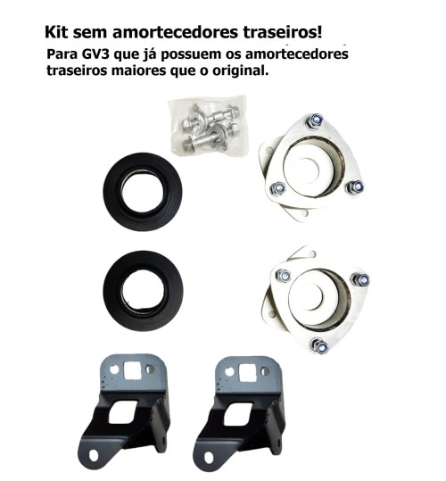 GV3-03C: Kit calços de Suspensão 2 polegadas para Gran Vitara 3 Sem amortecedores 