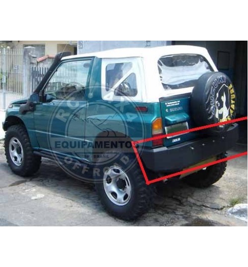 SV-09C: PARA-CHOQUE TRASEIRO P/ VITARA 2 PORTAS COM CALÇO DE CARROCERIA 3 POLEGADAS