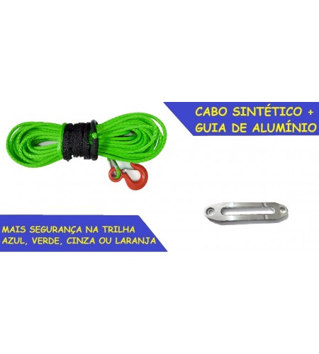 RC-SR Cabo sintético 12000 lbs para Guincho Elétrico + Guia de Alumínio