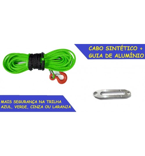RC-SR Cabo sintético 11mm para Guincho Elétrico + Guia de Alumínio
