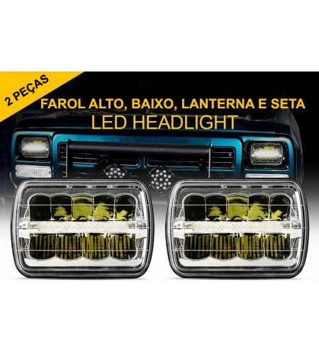 VD-49TL : Farol Led com seta p/ Troller Hilux Cherokee e outros carros - Valor do PAR