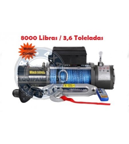 TXS-8000: GUINCHO 8000LBS / 3636kg COM CABO SINTETICO